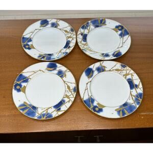 Salad Plates in Jubilant Days Gold by Noritake Contemporary Dining Set of 4